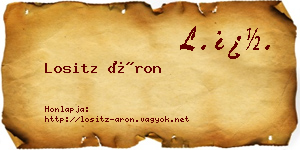 Lositz Áron névjegykártya